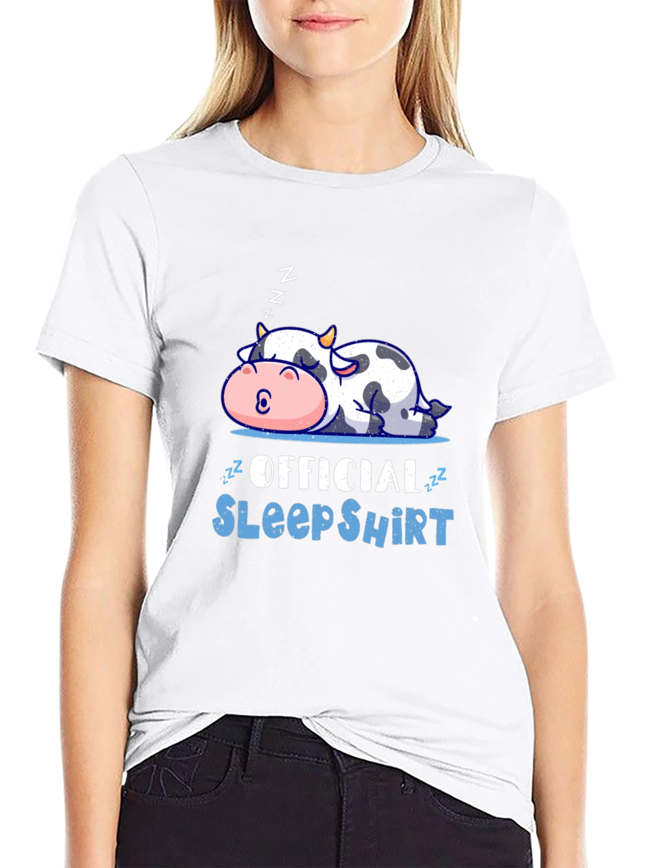 Official Sleep Shirt - Cute Cow Graphic Tee