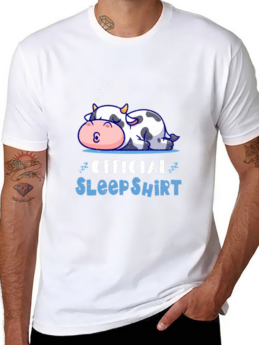 Official Sleep Shirt - Cute Cow Graphic Tee