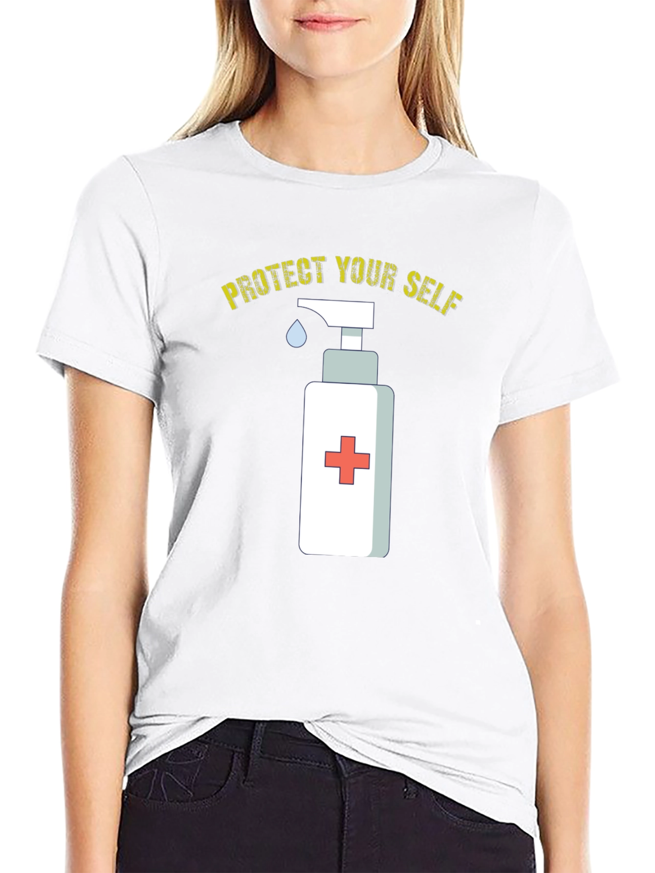 Protect Yourself Tee - Hand Sanitizer Graphic T-Shirt