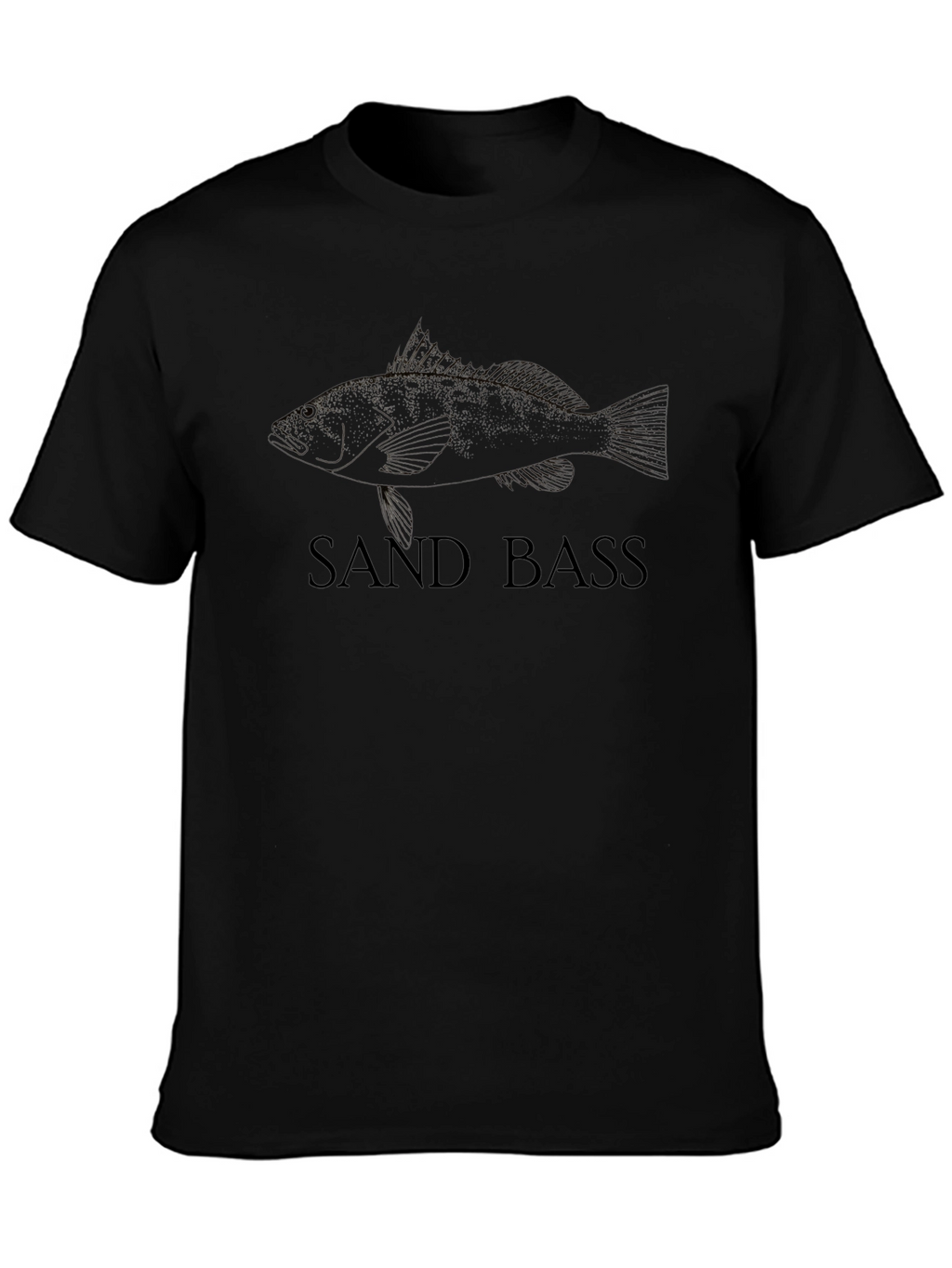 Sand Bass Graphic T-Shirt - Black