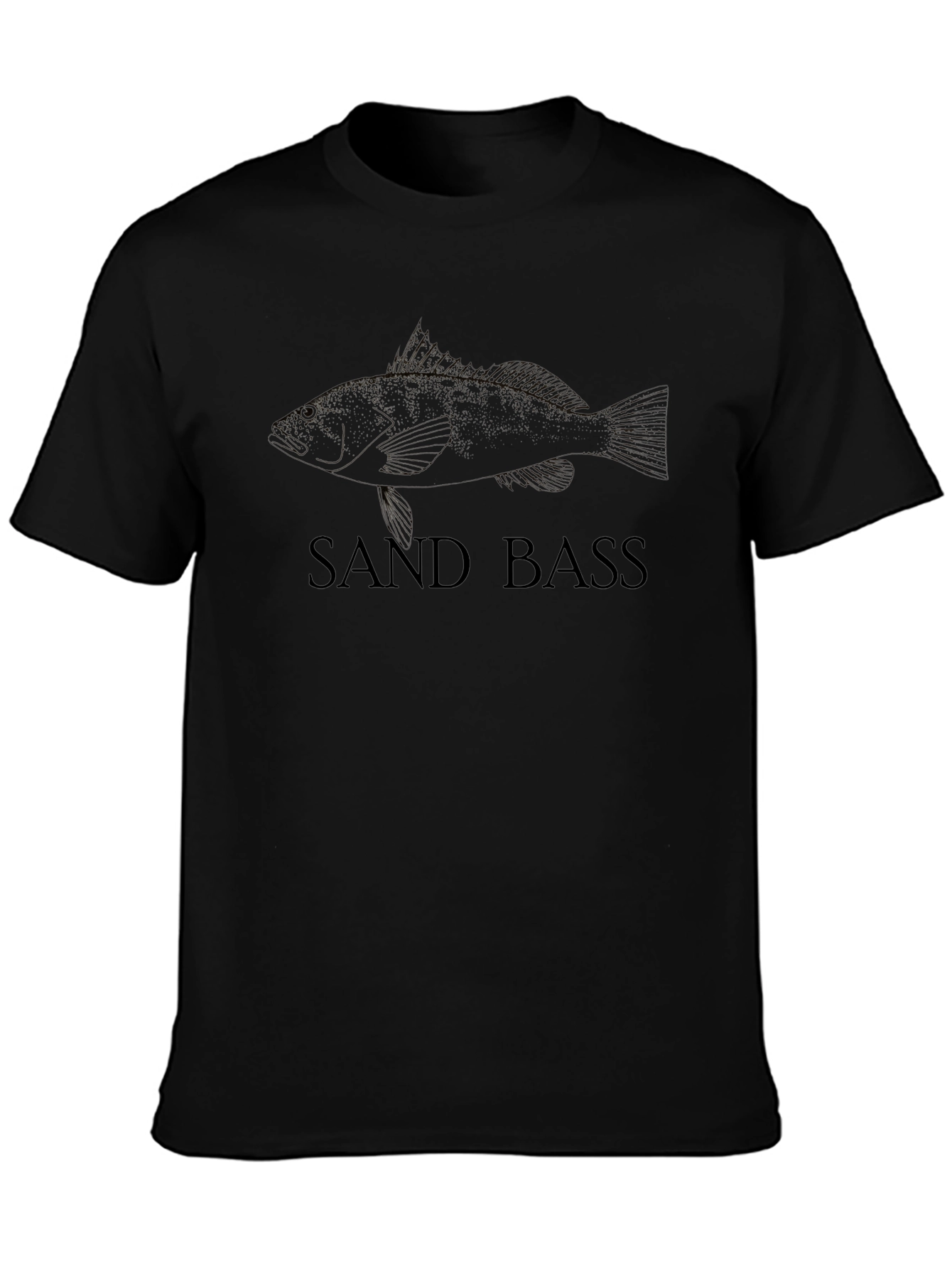 Sand Bass Graphic T-Shirt - Black