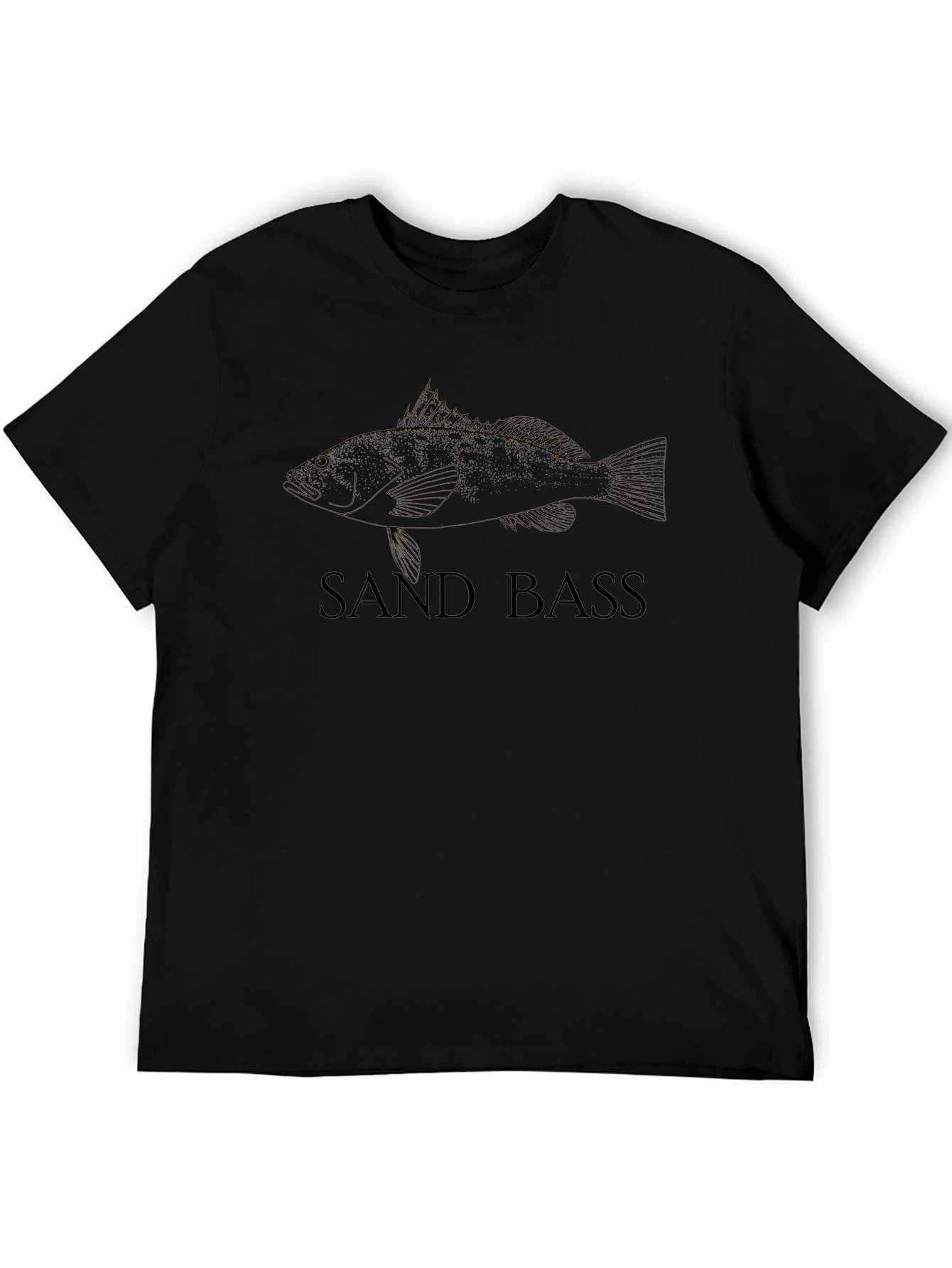 Sand Bass Graphic T-Shirt - Black