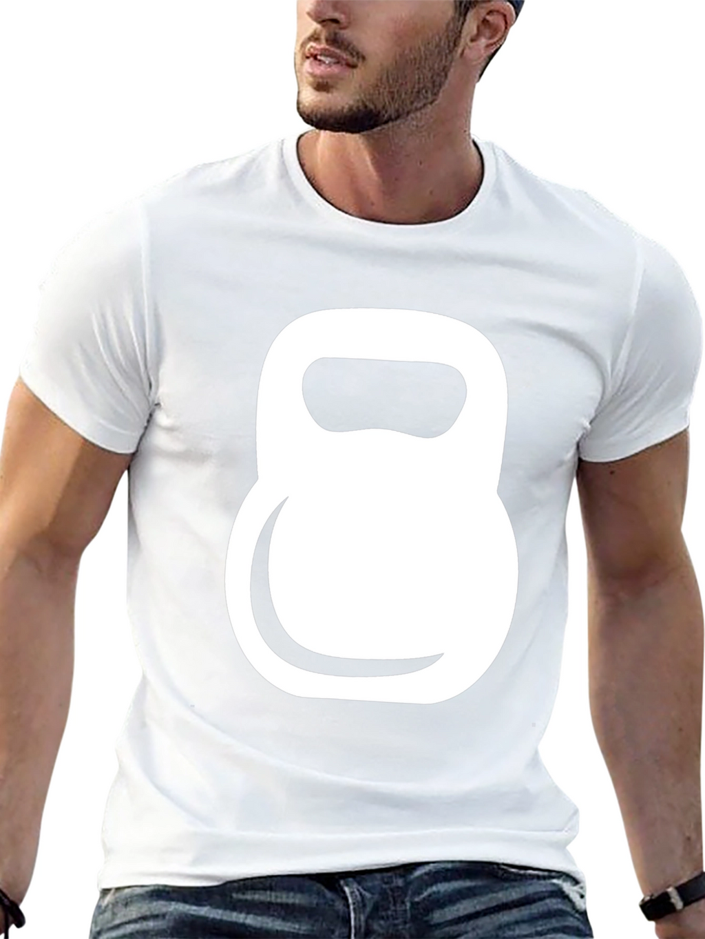 Kettlebell Graphic Tee - Black Cotton Gym Shirt
