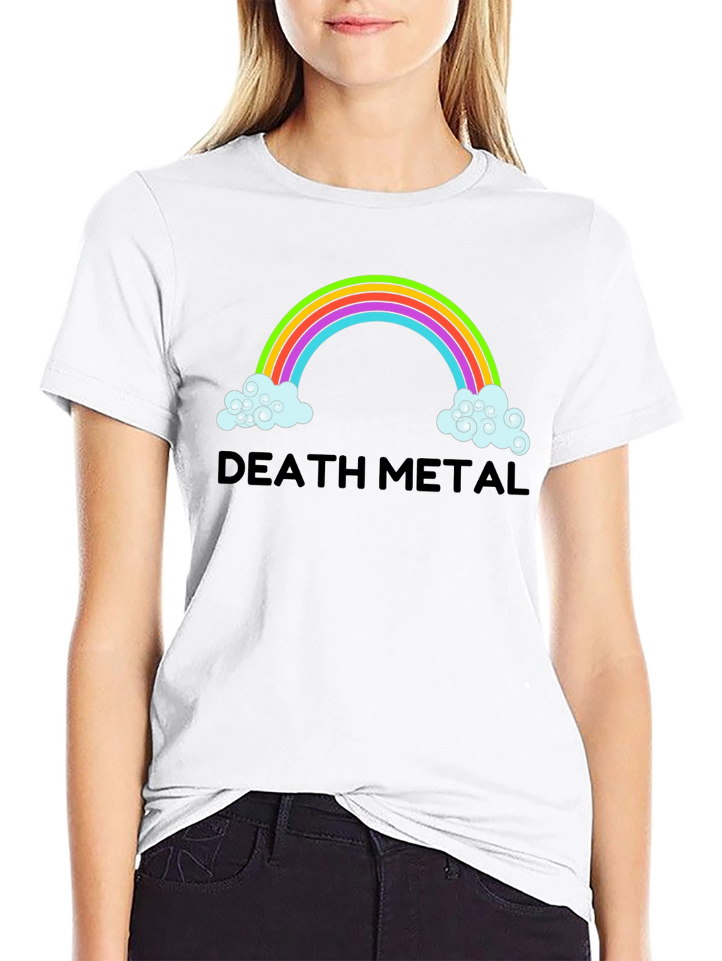 Death Metal Rainbow T-Shirt - Mens Black Tee