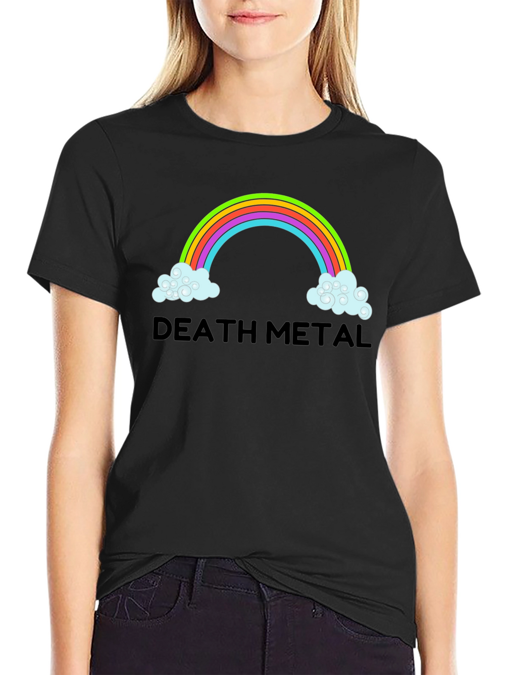 Death Metal Rainbow T-Shirt - Mens Black Tee