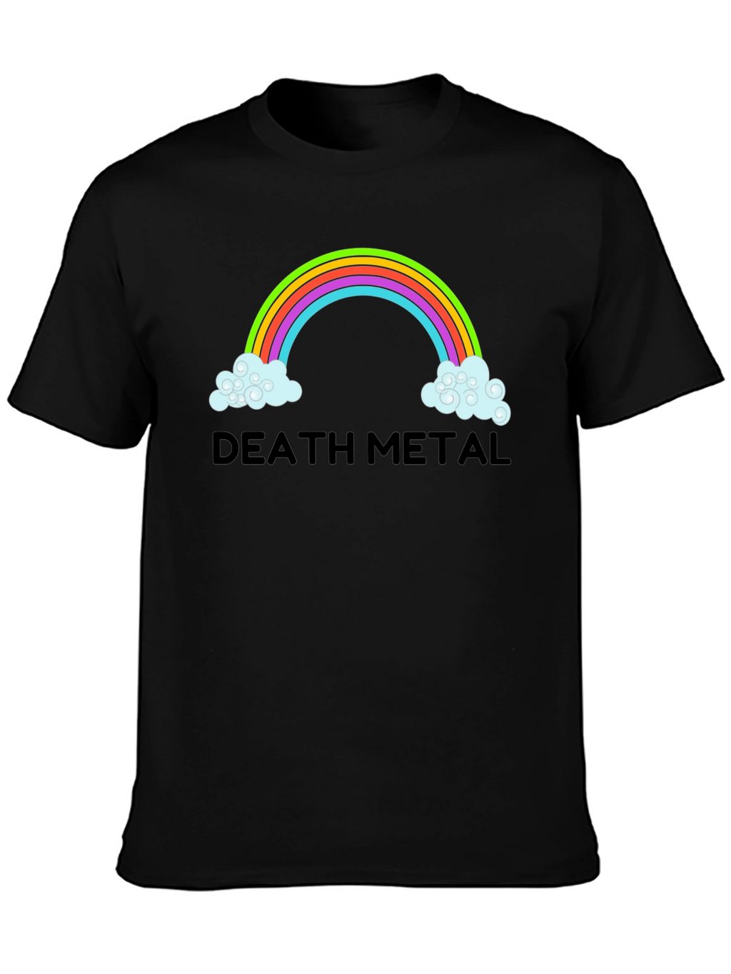 Death Metal Rainbow T-Shirt - Mens Black Tee