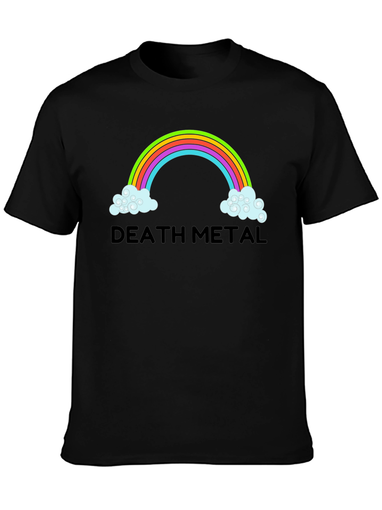 Death Metal Rainbow T-Shirt - Mens Black Tee