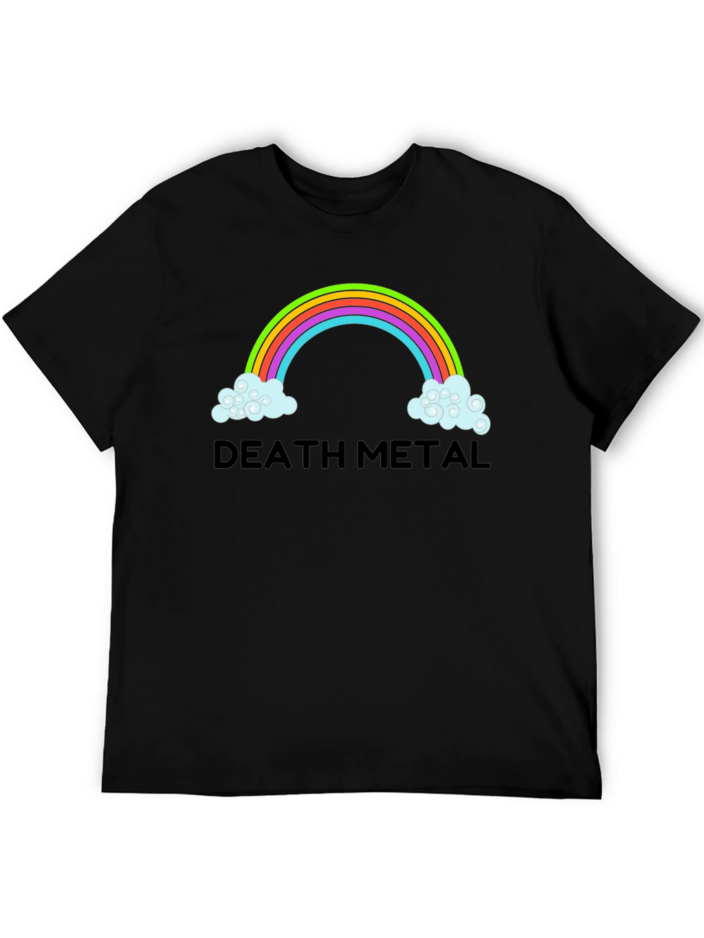 Death Metal Rainbow T-Shirt - Mens Black Tee