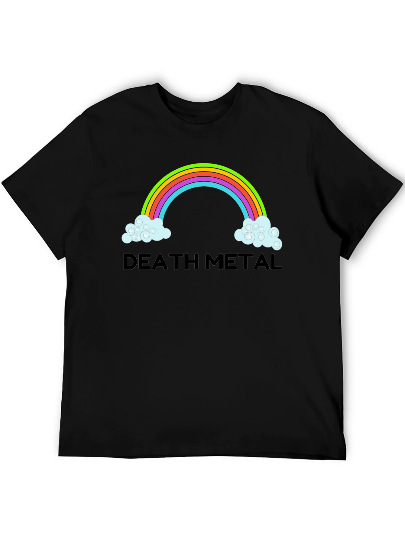 Death Metal Rainbow T-Shirt - Mens Black Tee