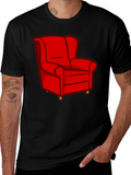 Red Chair Graphic Tee - Stylish Comfort