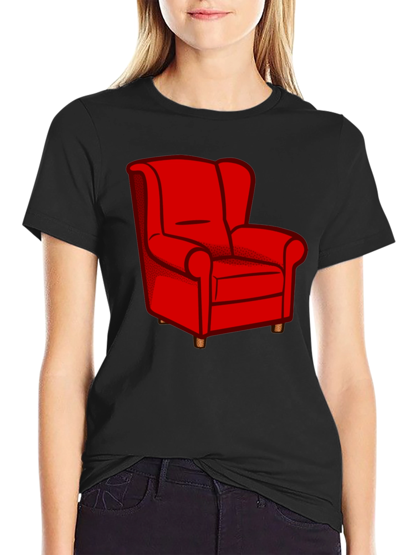 Red Chair Graphic Tee - Stylish Comfort