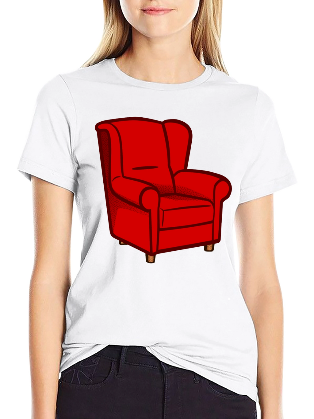 Red Chair Graphic Tee - Stylish Comfort