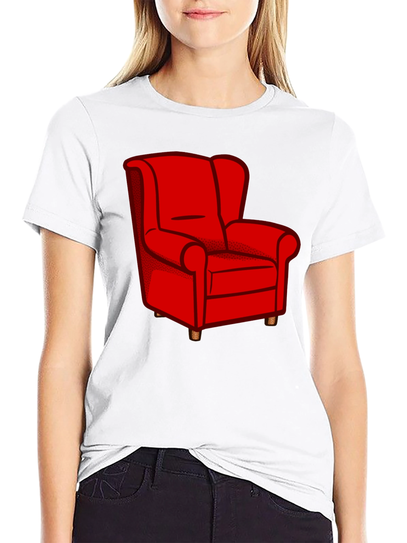 Red Chair Graphic Tee - Stylish Comfort