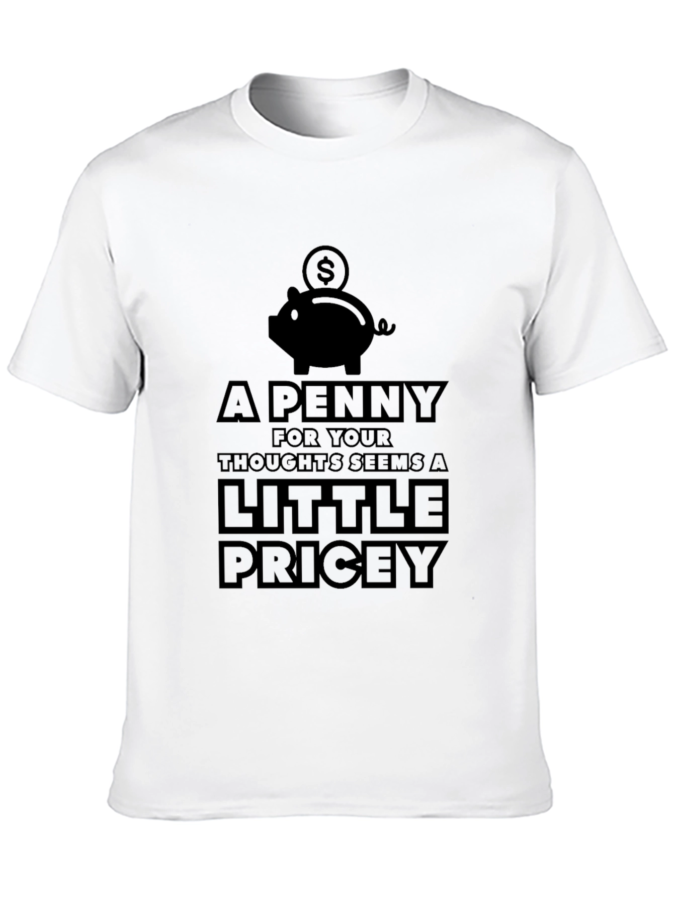 A Penny For Your Thoughts T-Shirt - Mens Black Tee