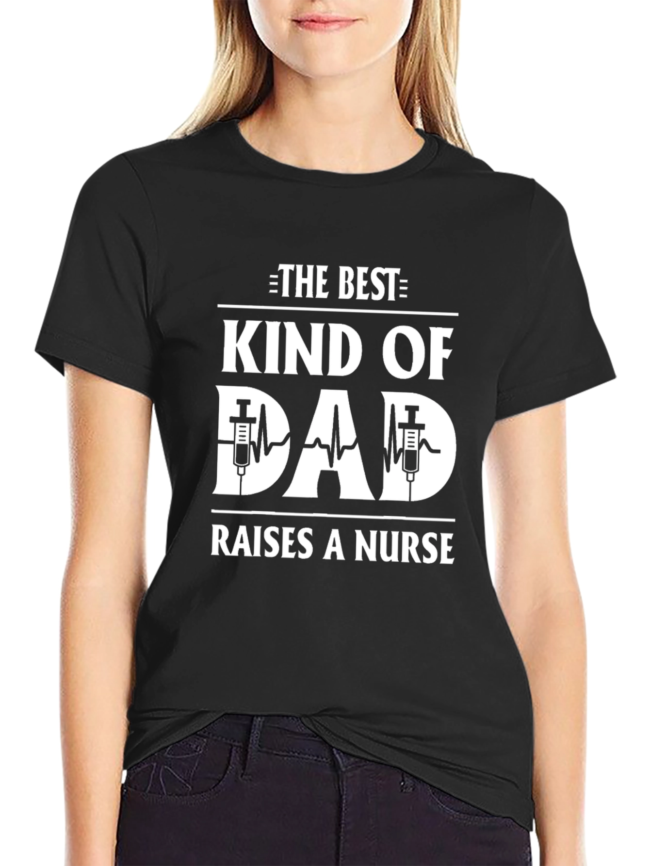 Best Kind of Dad Raises a Nurse Graphic T-Shirt