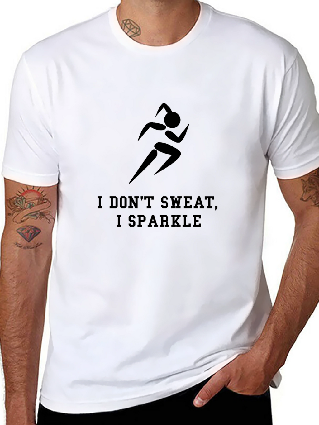 Runners Sparkle Tee - Black Graphic T-Shirt