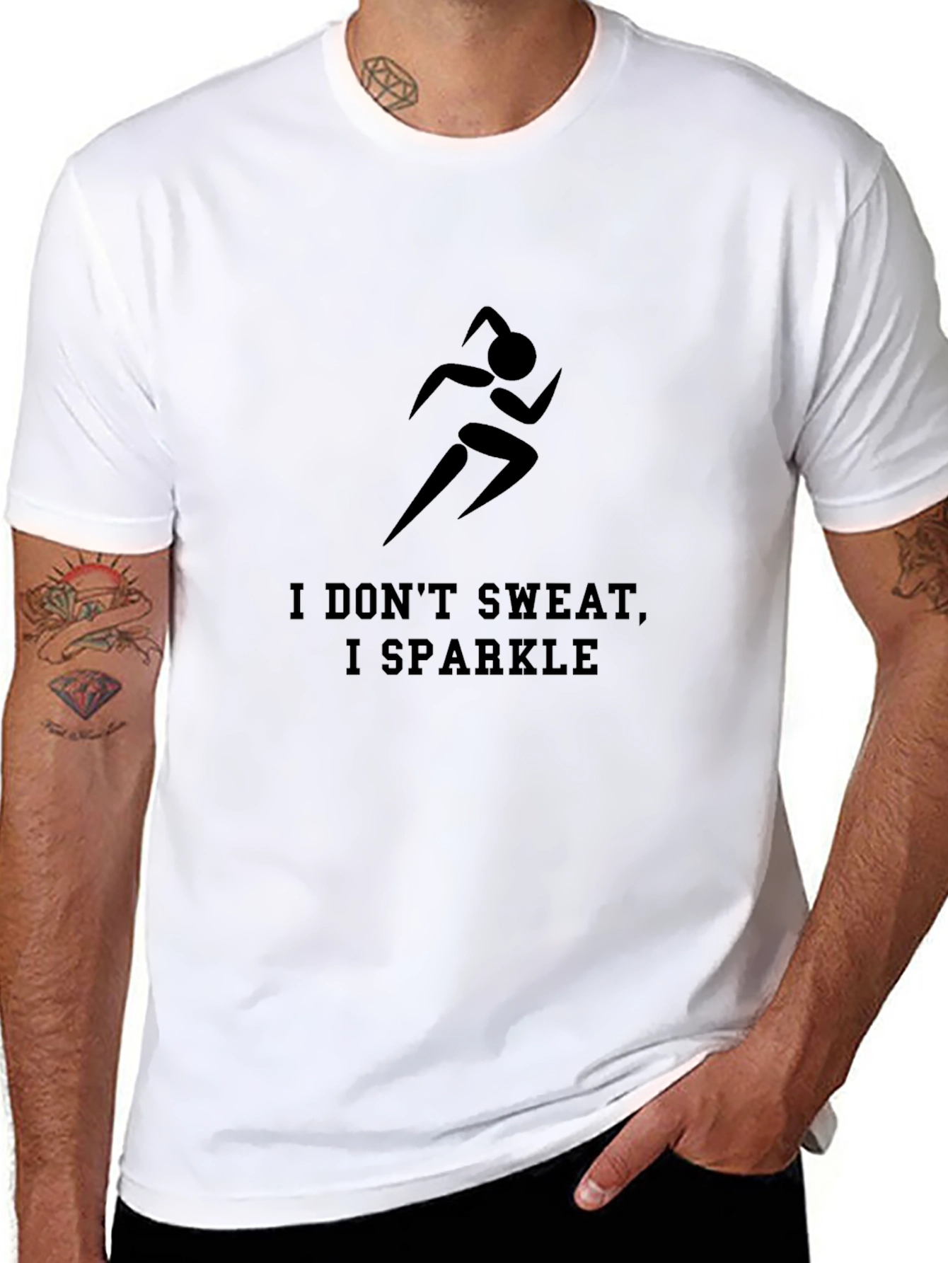 Runners Sparkle Tee - Black Graphic T-Shirt