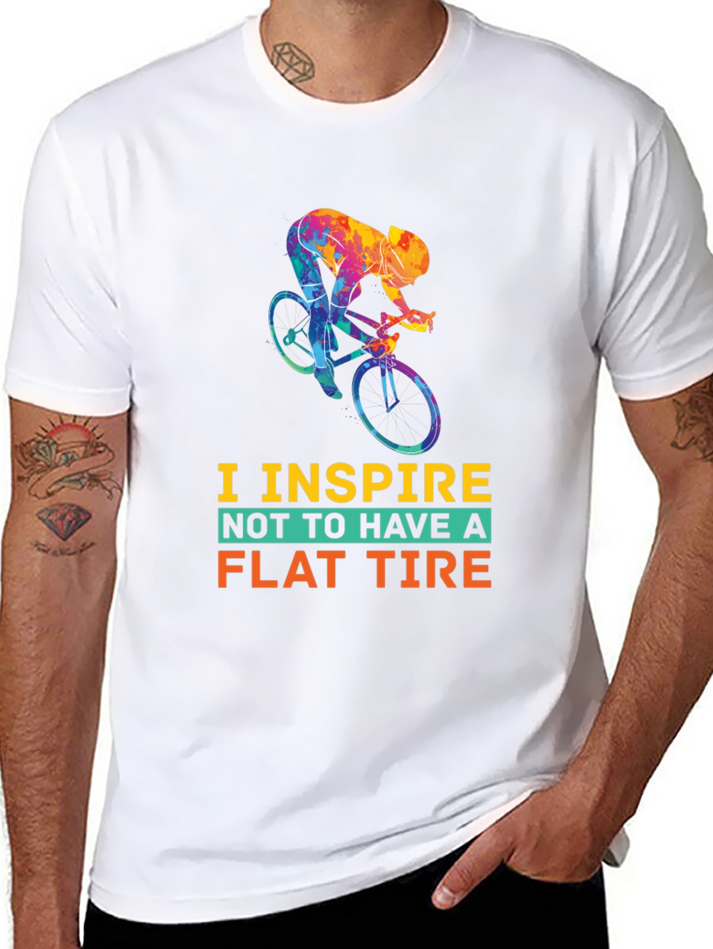Inspire Flat Tire T-Shirt - Cycling Tee