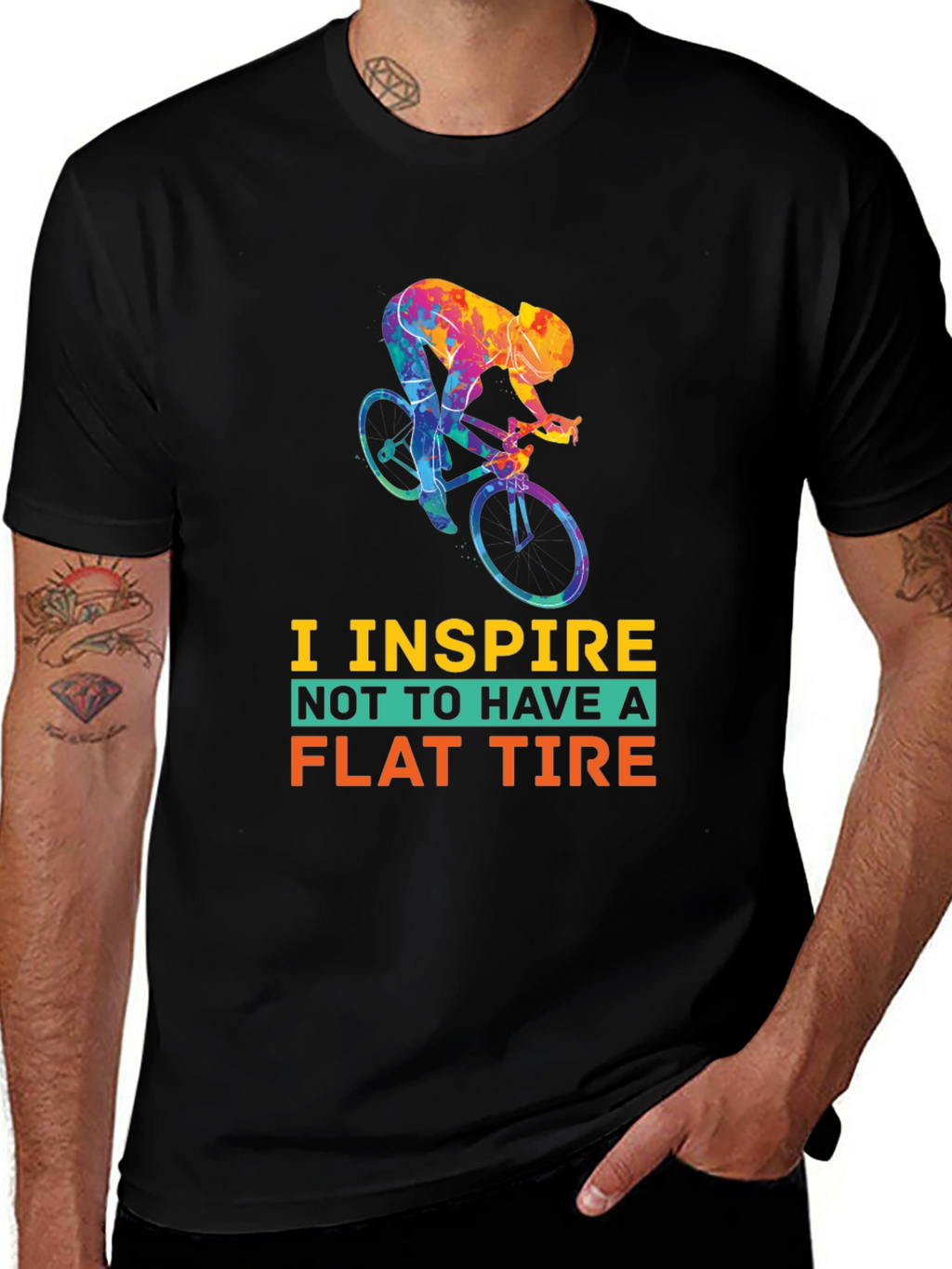Inspire Flat Tire T-Shirt - Cycling Tee