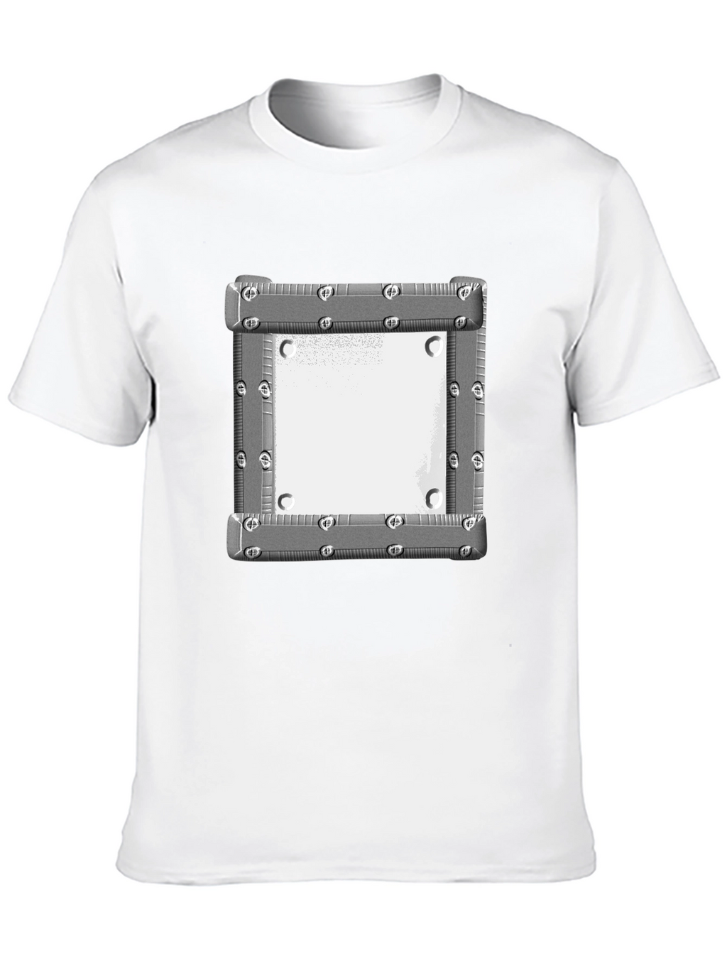 Black Tee with Metallic Square Graphic