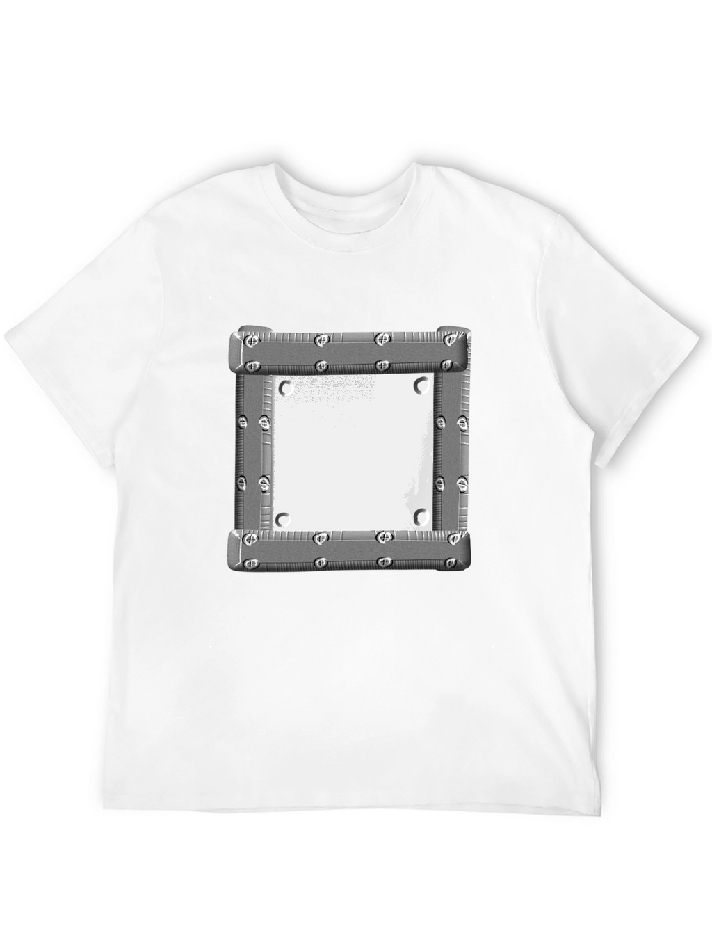Black Tee with Metallic Square Graphic