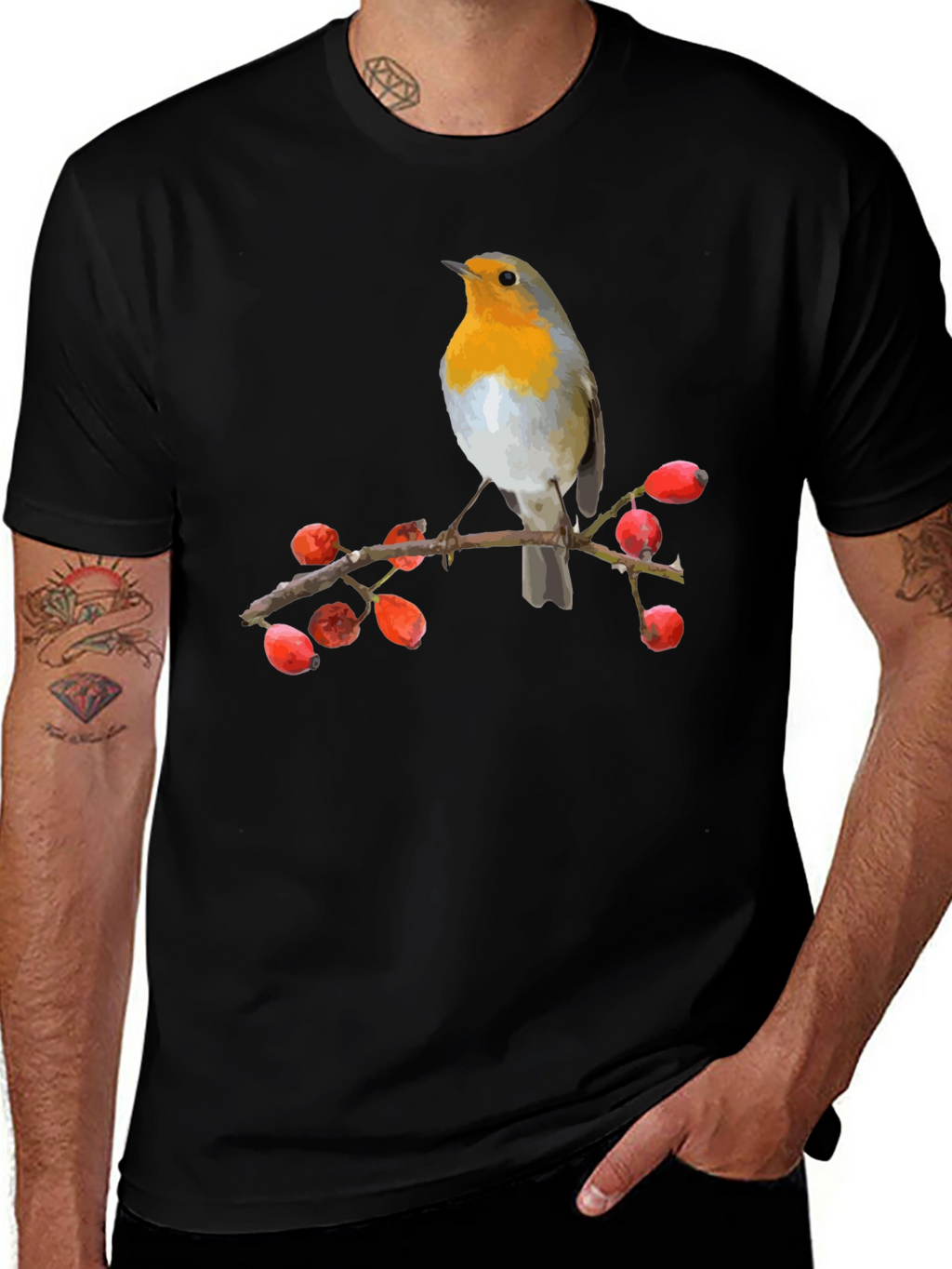 Robin on Branch Graphic Tee