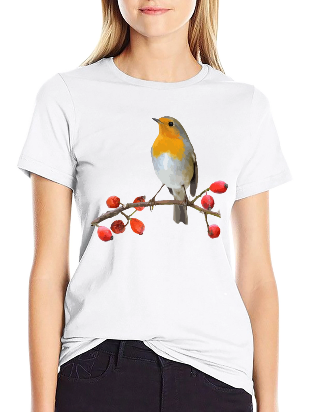 Robin on Branch Graphic Tee