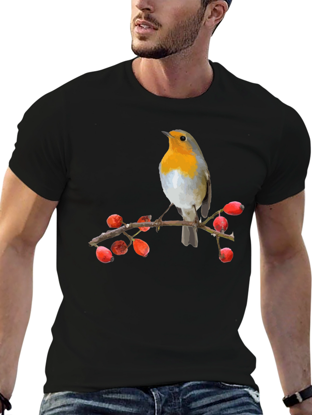 Robin on Branch Graphic Tee