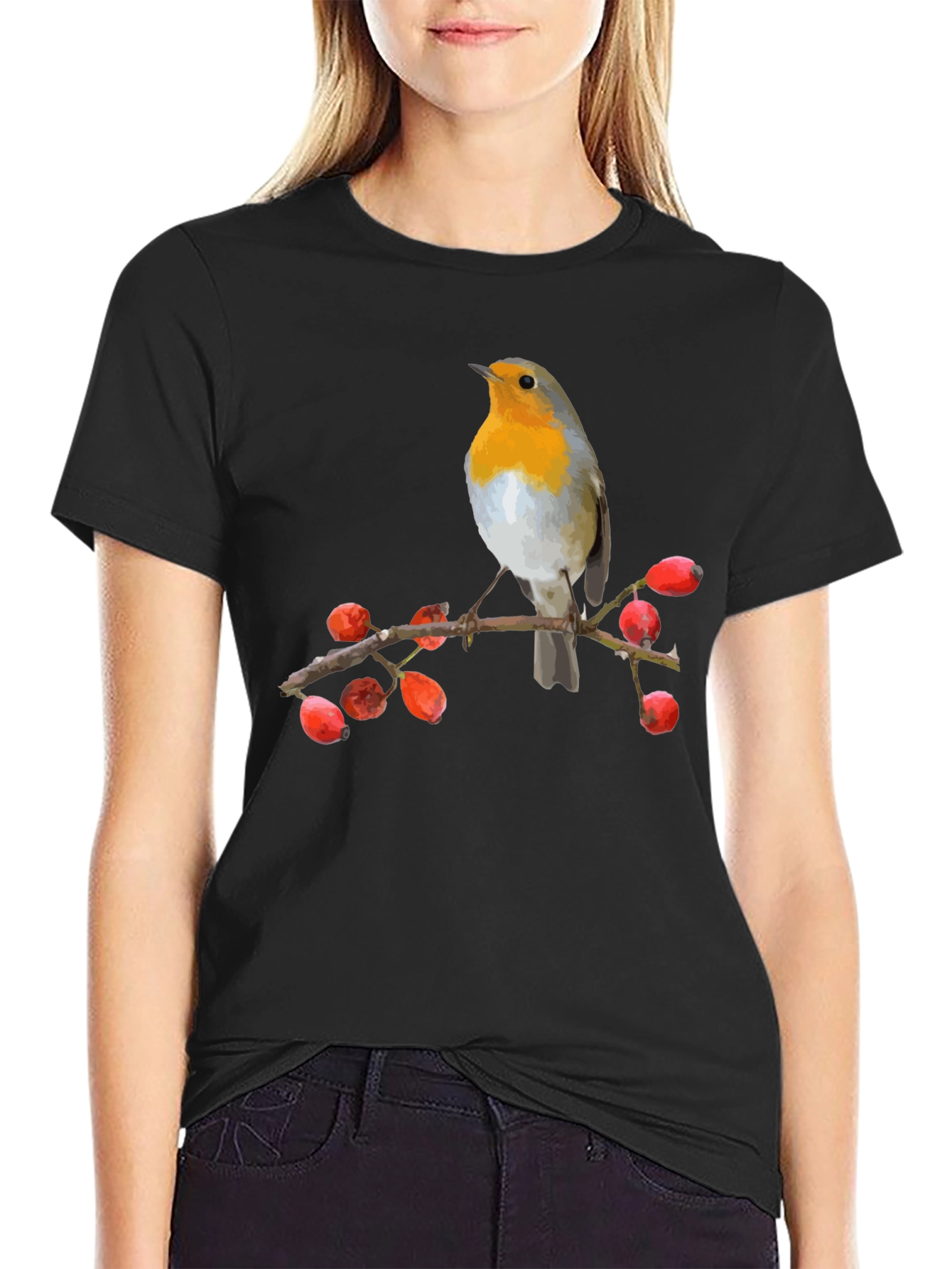 Robin on Branch Graphic Tee