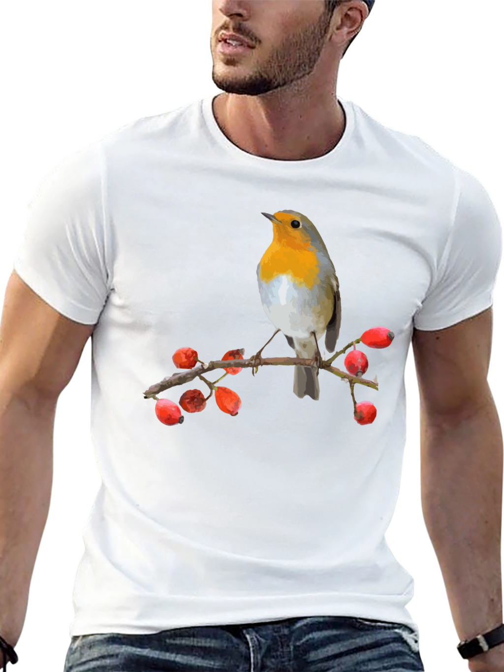Robin on Branch Graphic Tee