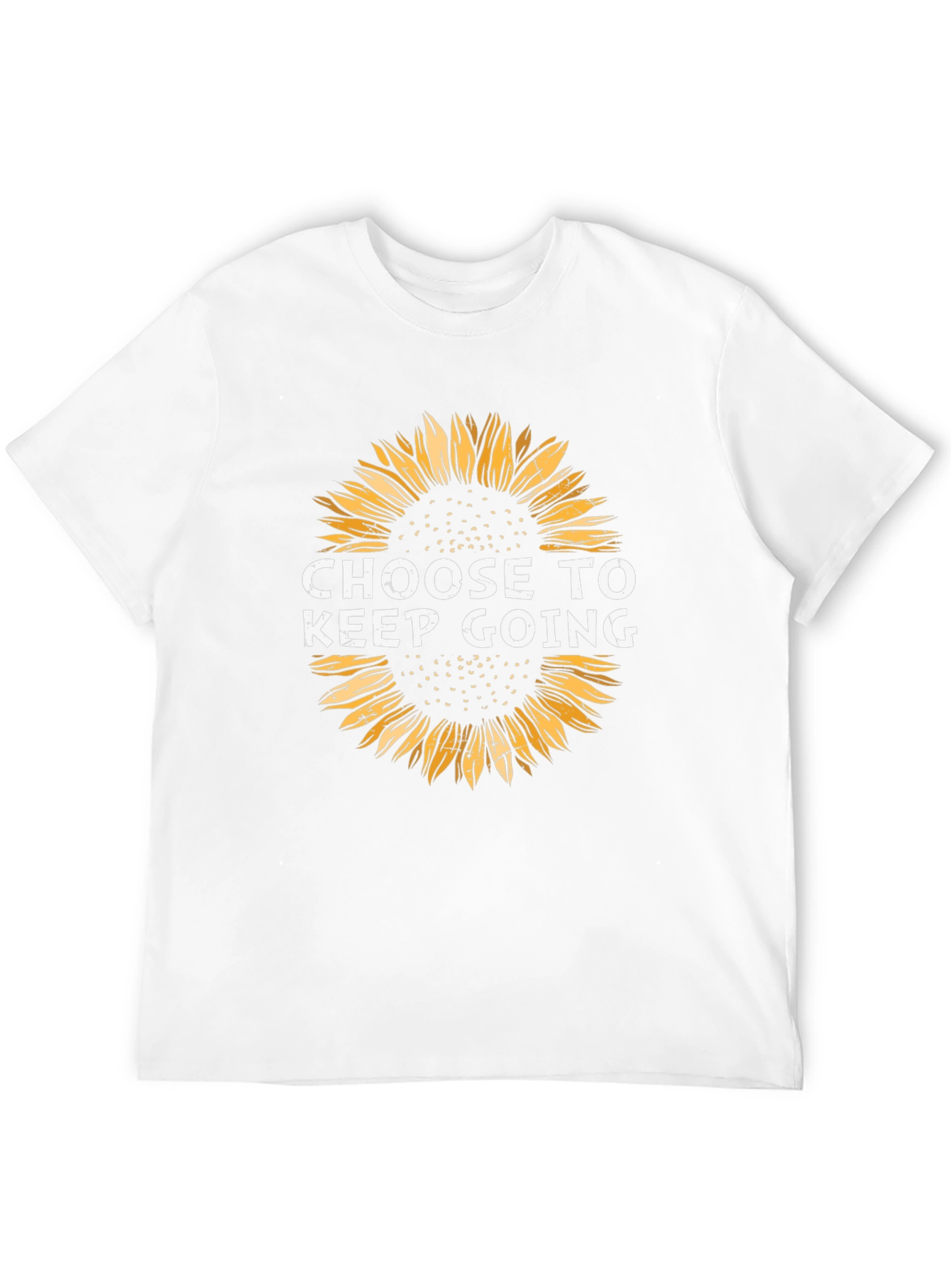 Choose to Keep Going Sunflower Black T-Shirt