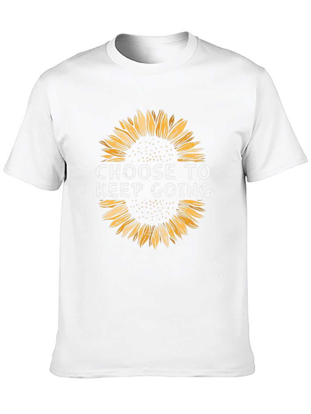Choose to Keep Going Sunflower Black T-Shirt