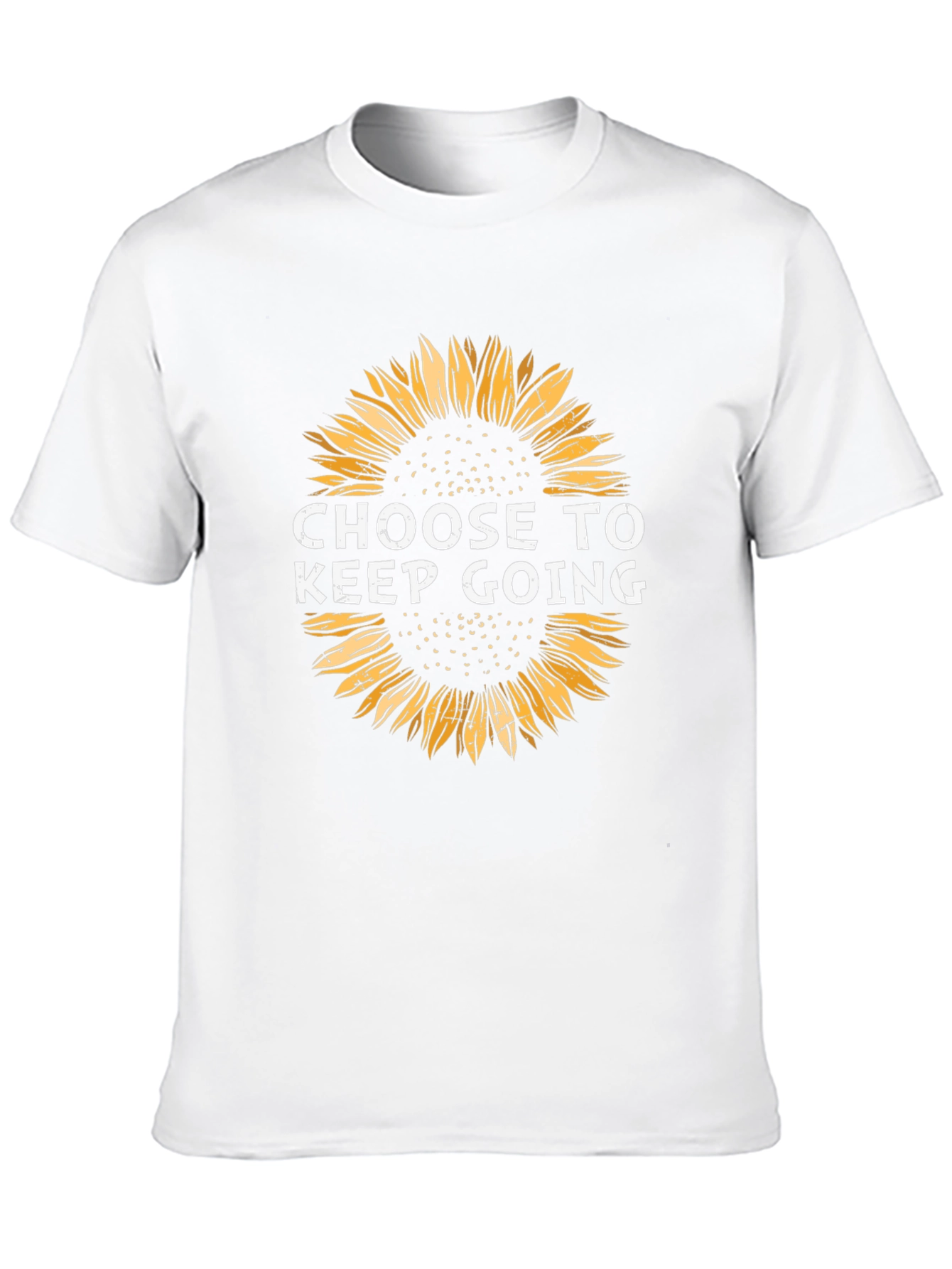 Choose to Keep Going Sunflower Black T-Shirt