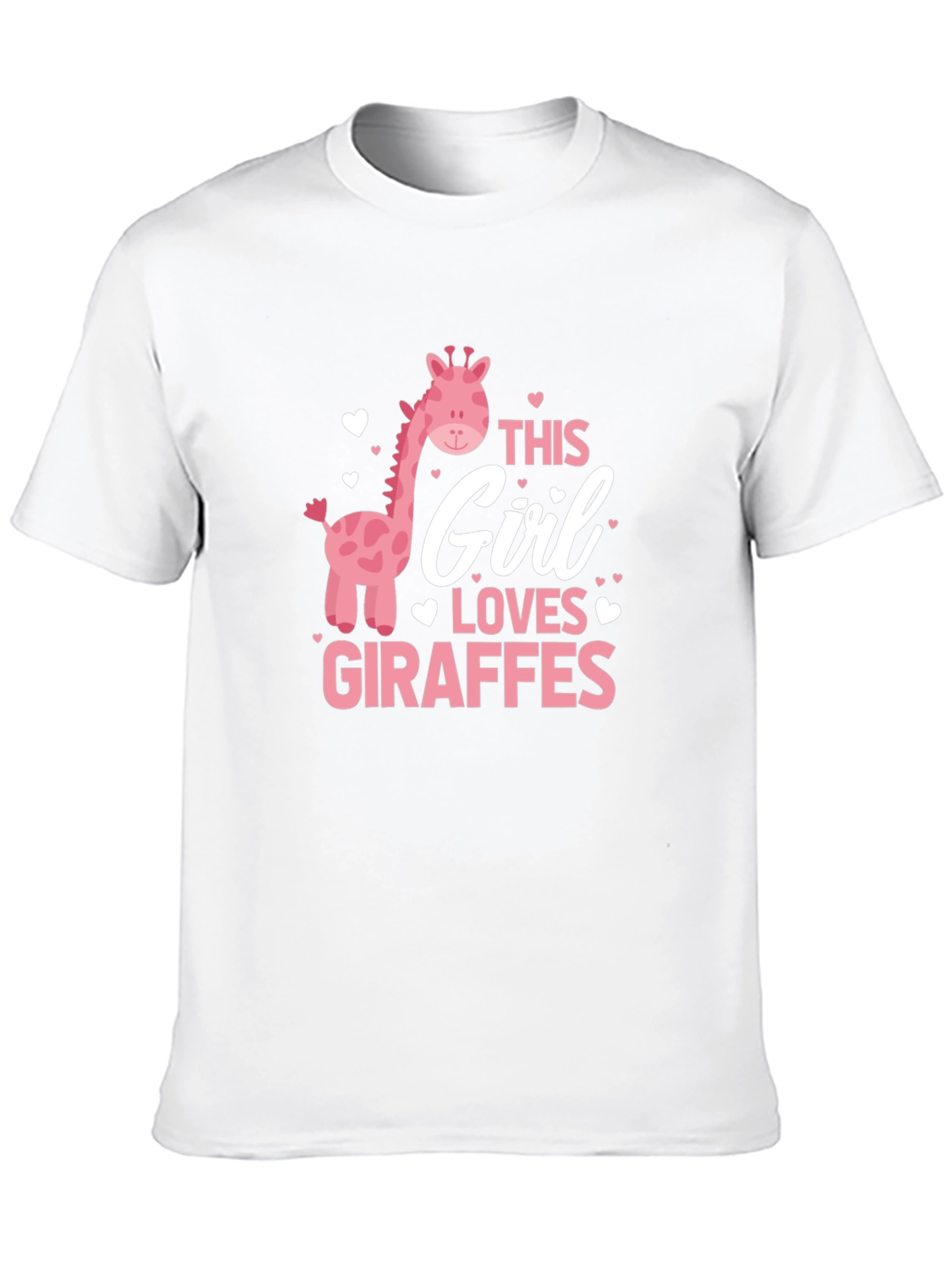 Giraffe Lover Tee - Black Cotton T-Shirt