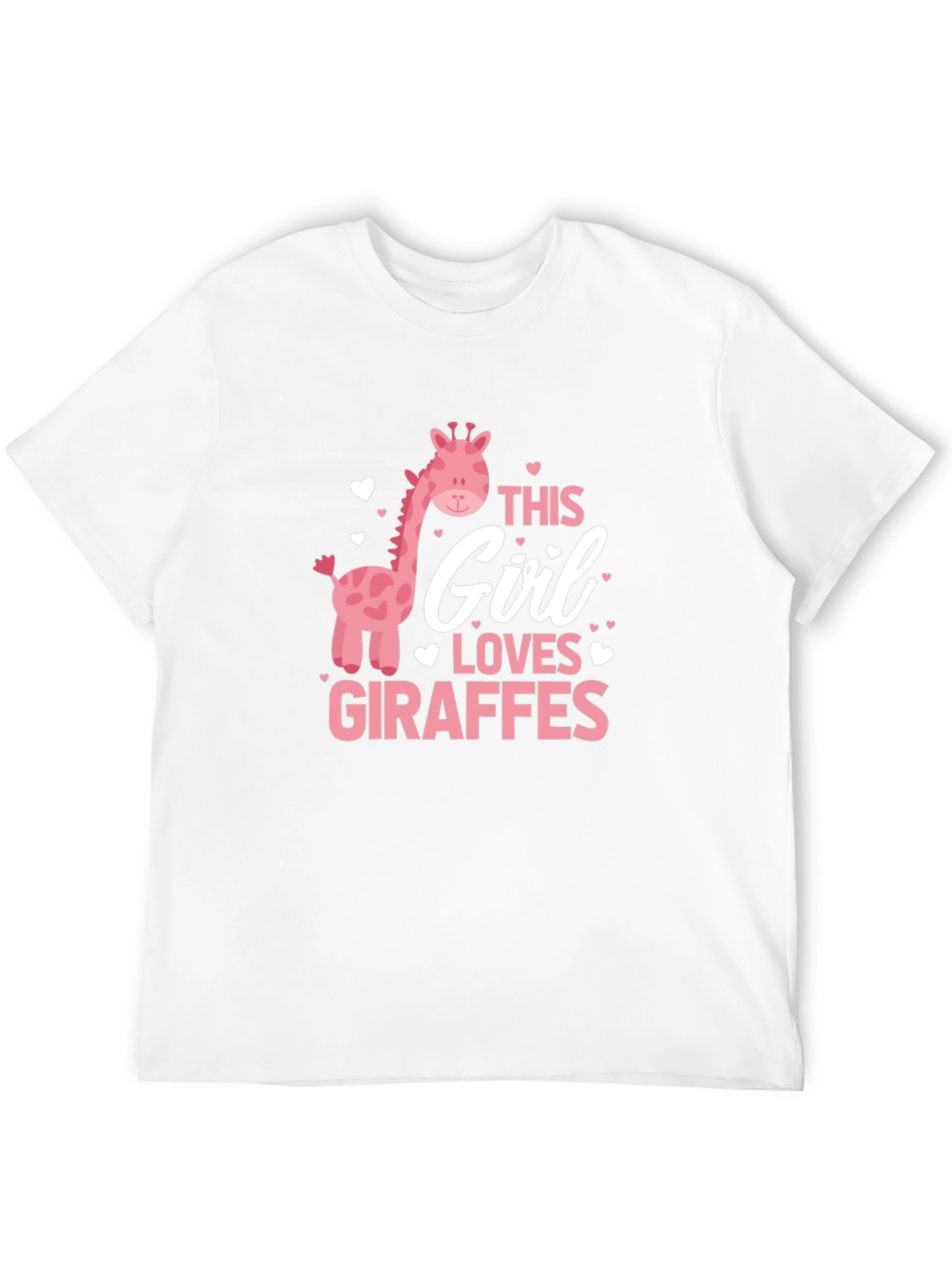 Giraffe Lover Tee - Black Cotton T-Shirt