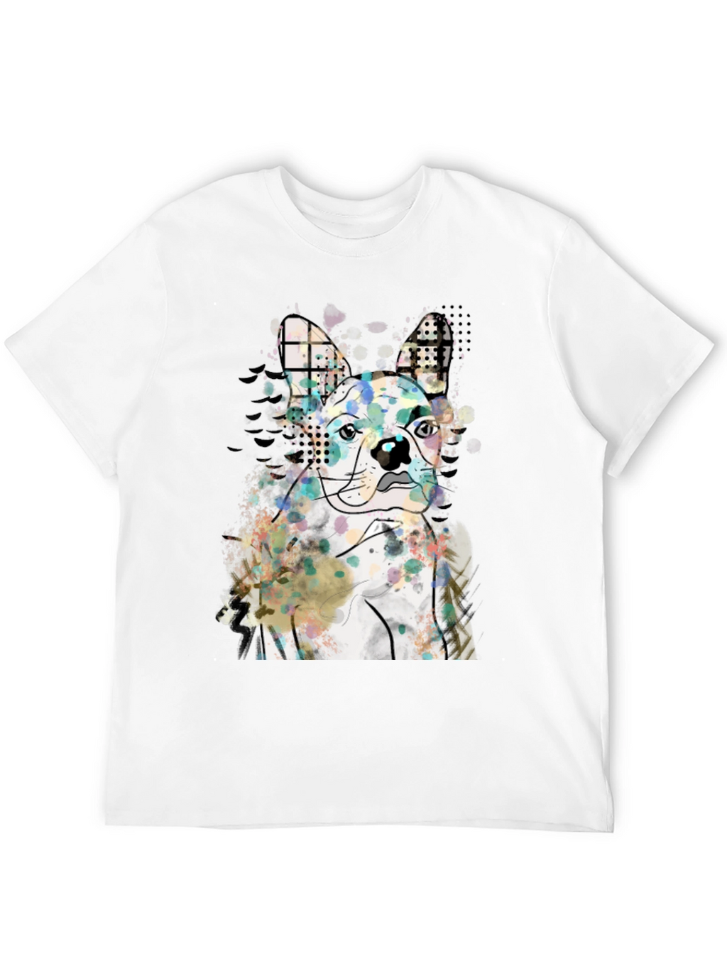 Dog Graphic Mens Black T-Shirt
