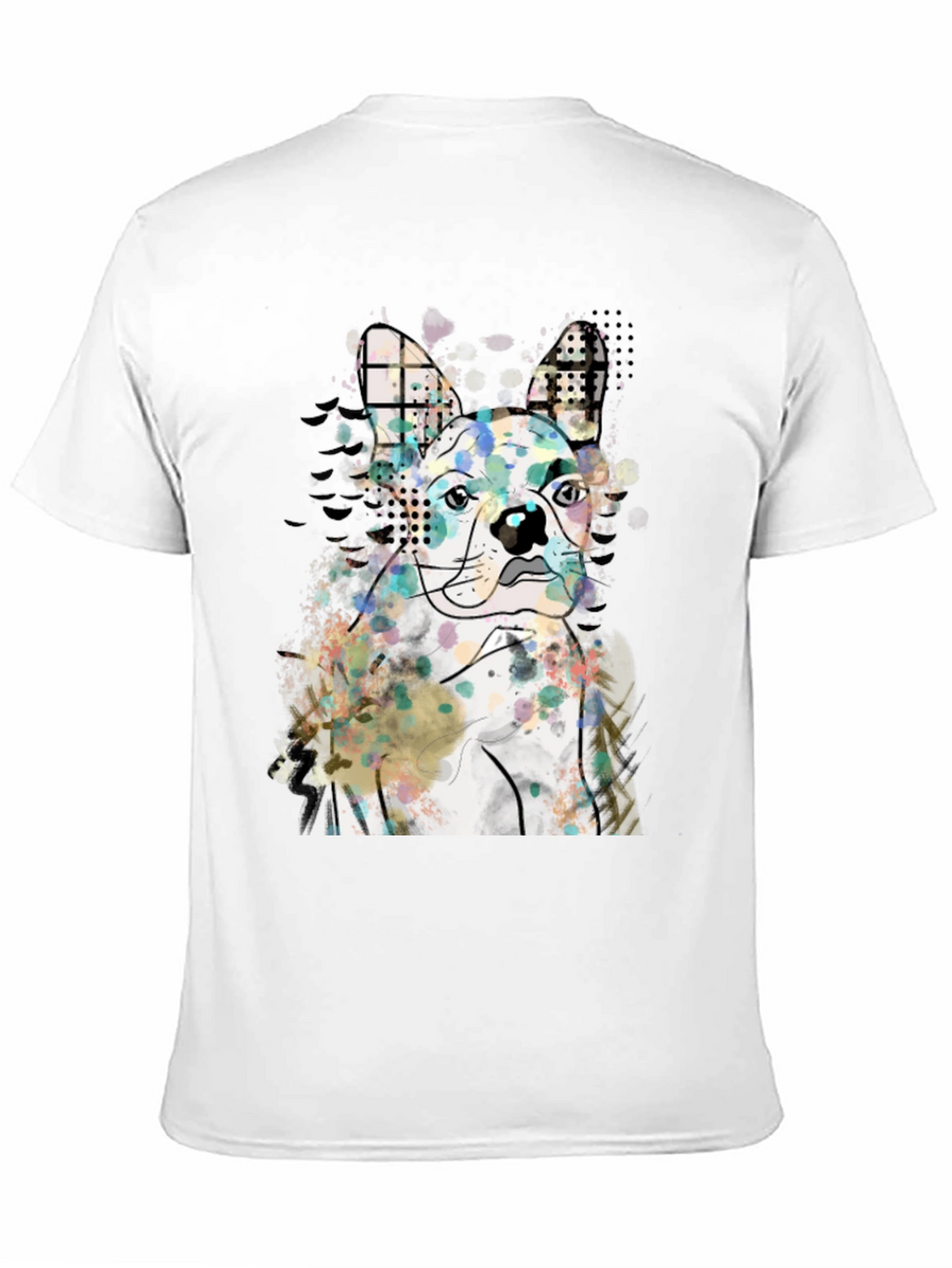 Dog Graphic Mens Black T-Shirt