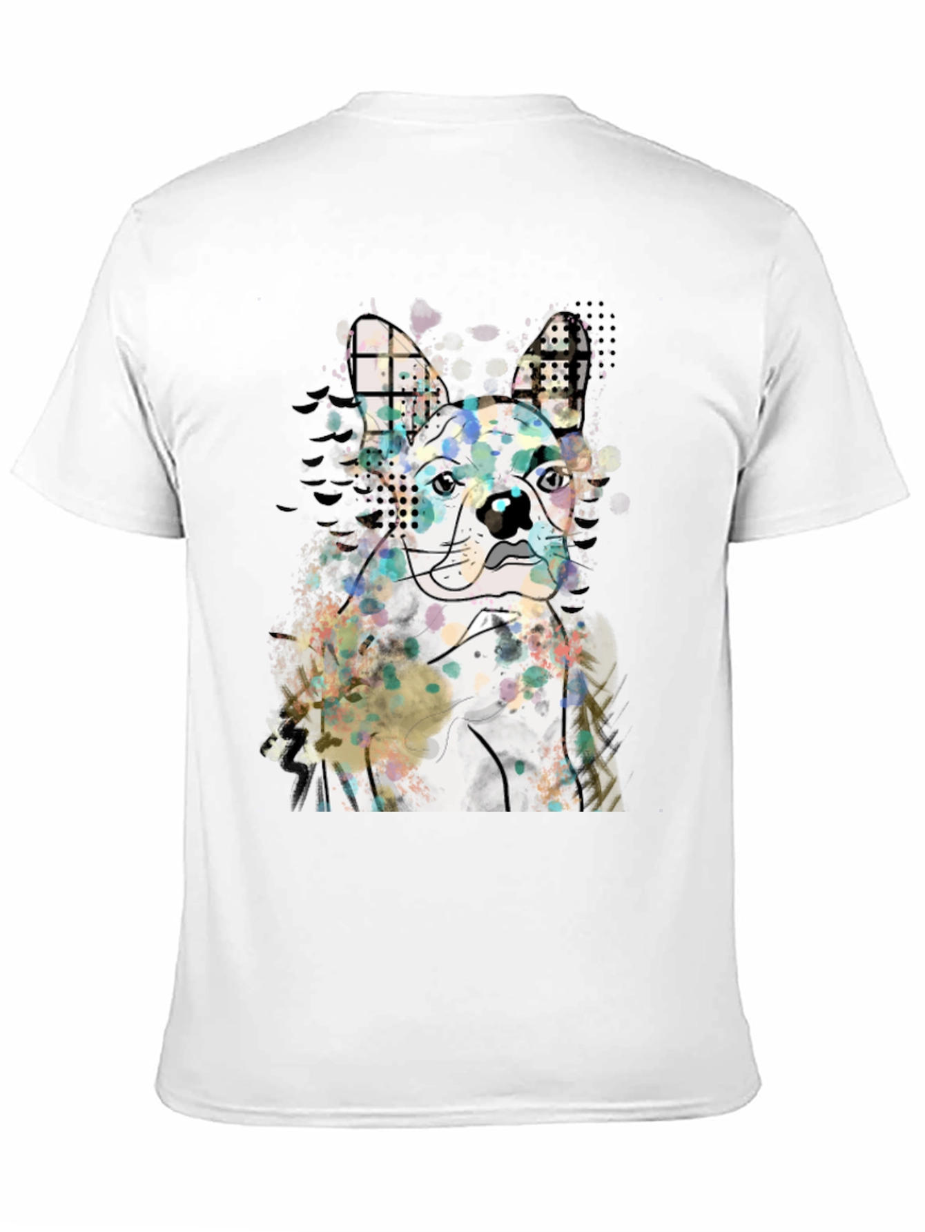 Dog Graphic Mens Black T-Shirt