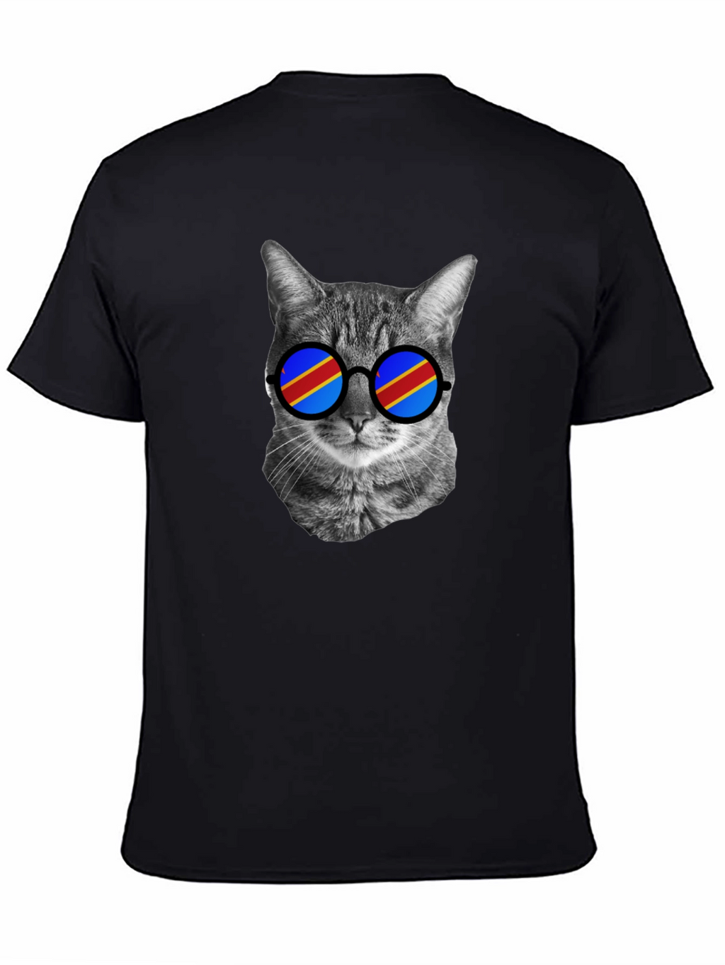 Cool Cat T-Shirt with Flag Sunglasses