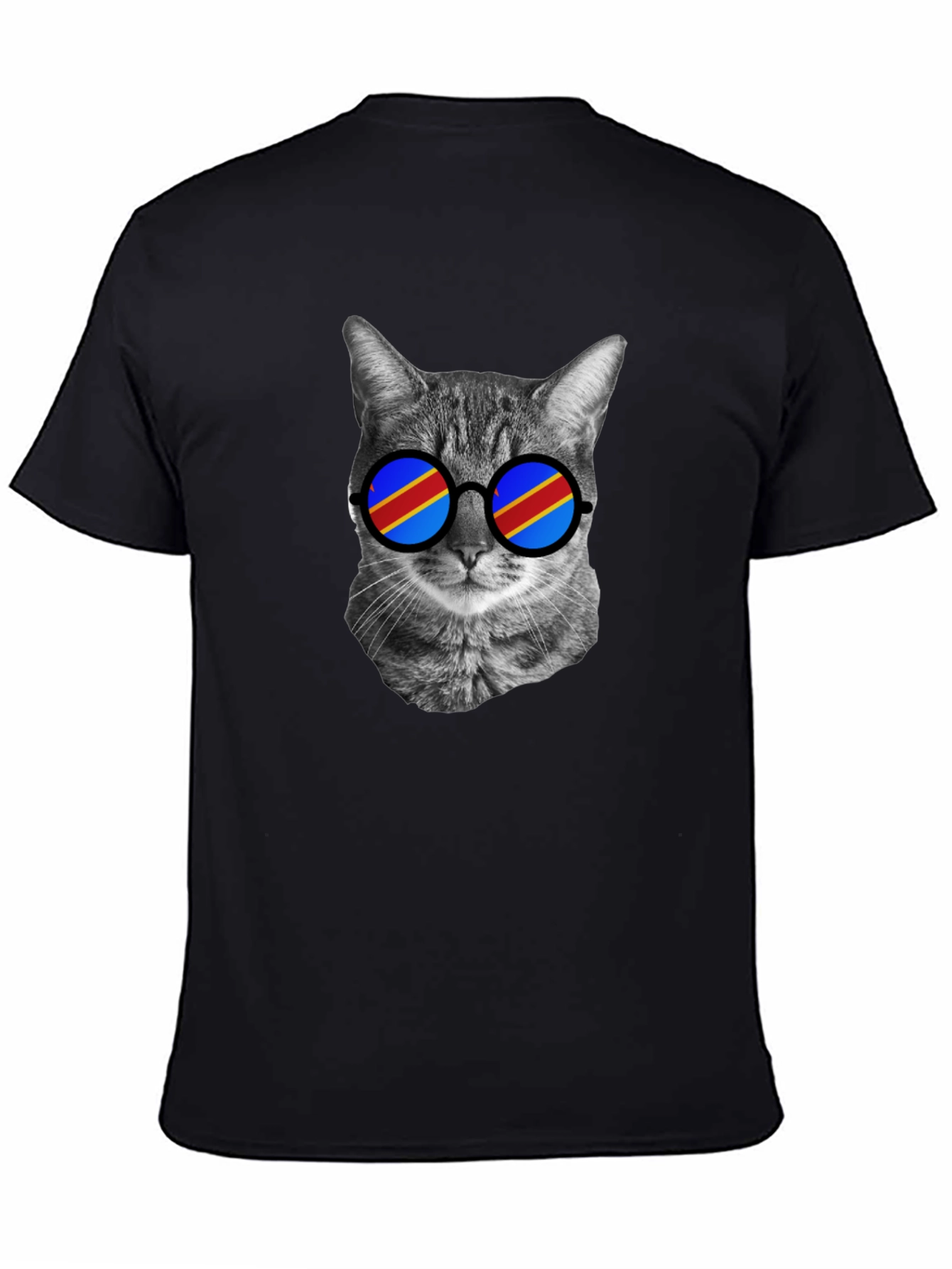 Cool Cat T-Shirt with Flag Sunglasses