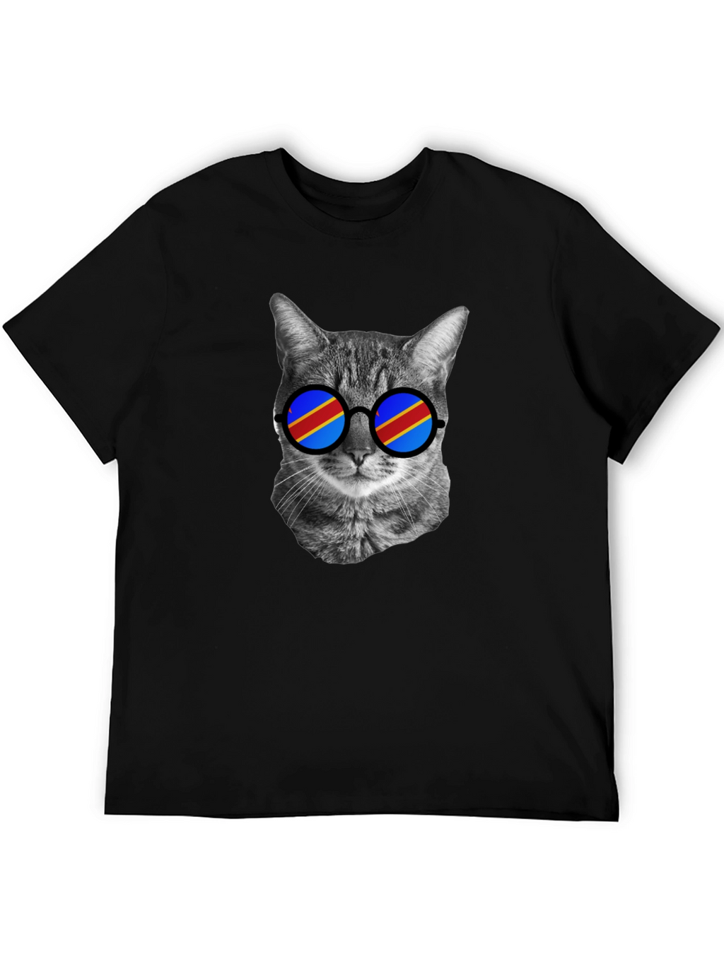 Cool Cat T-Shirt with Flag Sunglasses