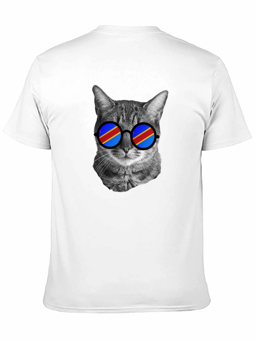 Cool Cat T-Shirt with Flag Sunglasses