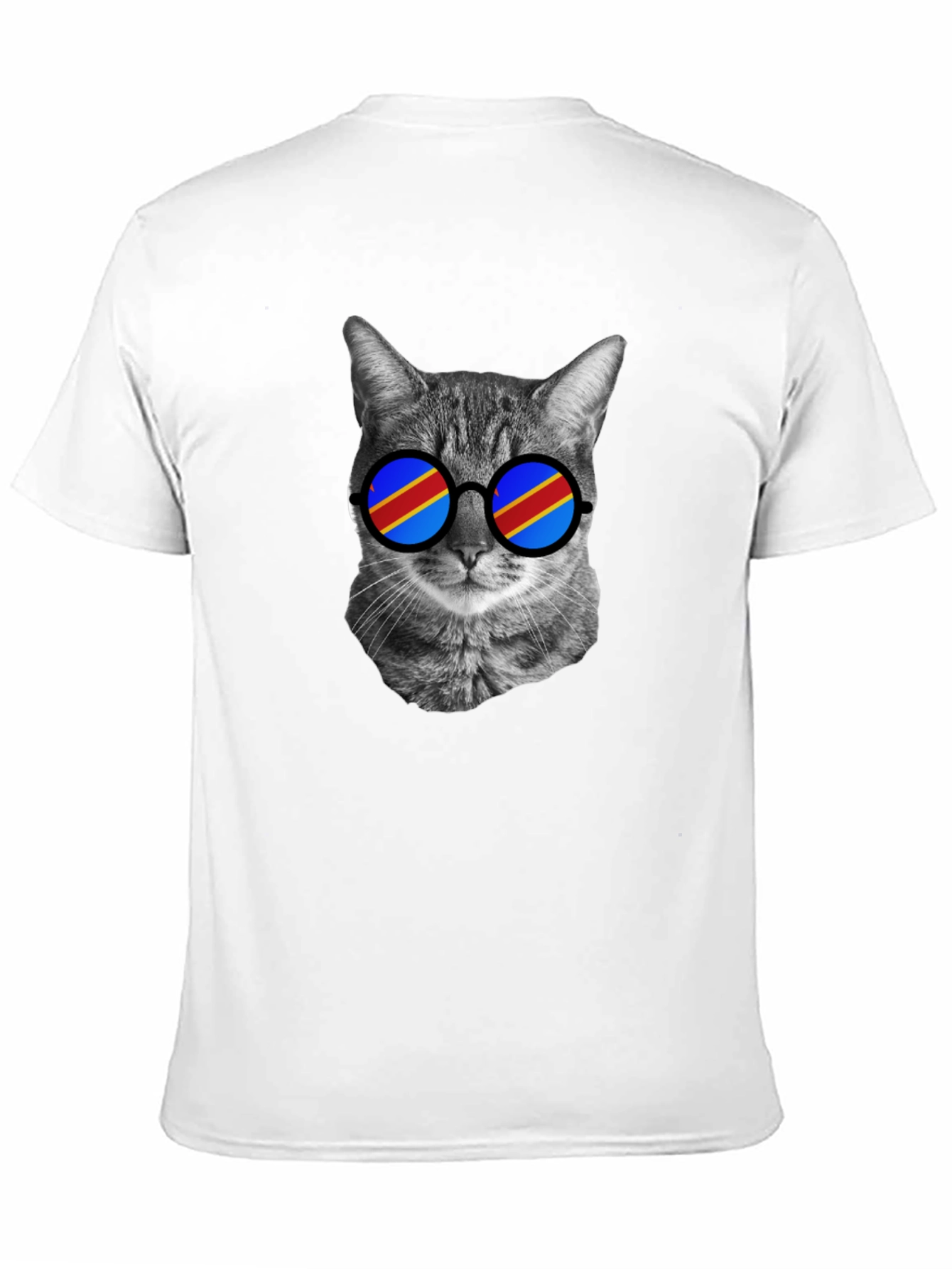 Cool Cat T-Shirt with Flag Sunglasses