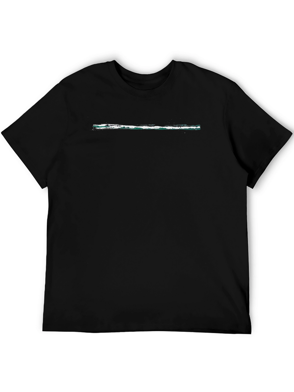 Modern Black T-Shirt with Brush Stroke Design