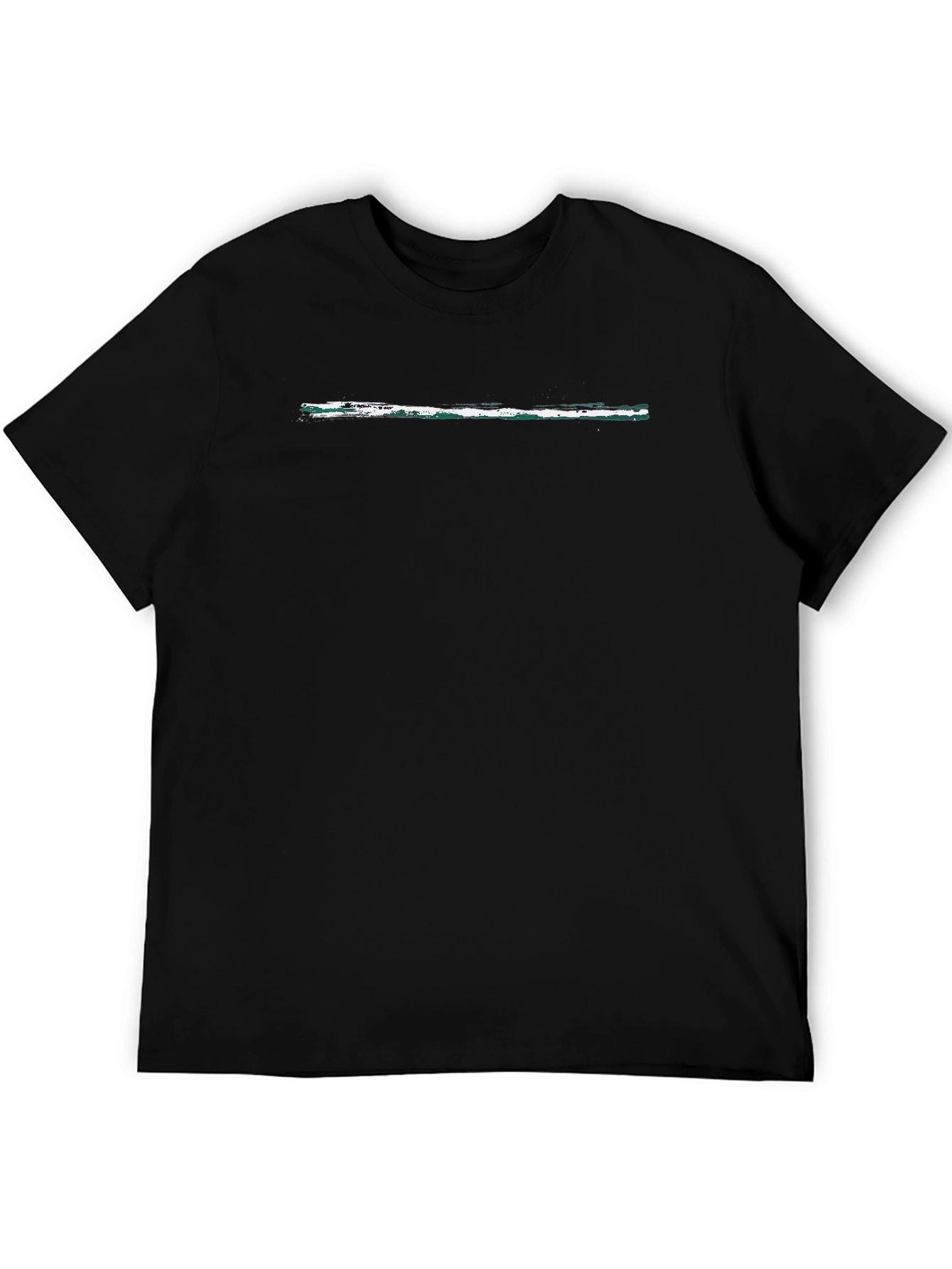 Modern Black T-Shirt with Brush Stroke Design