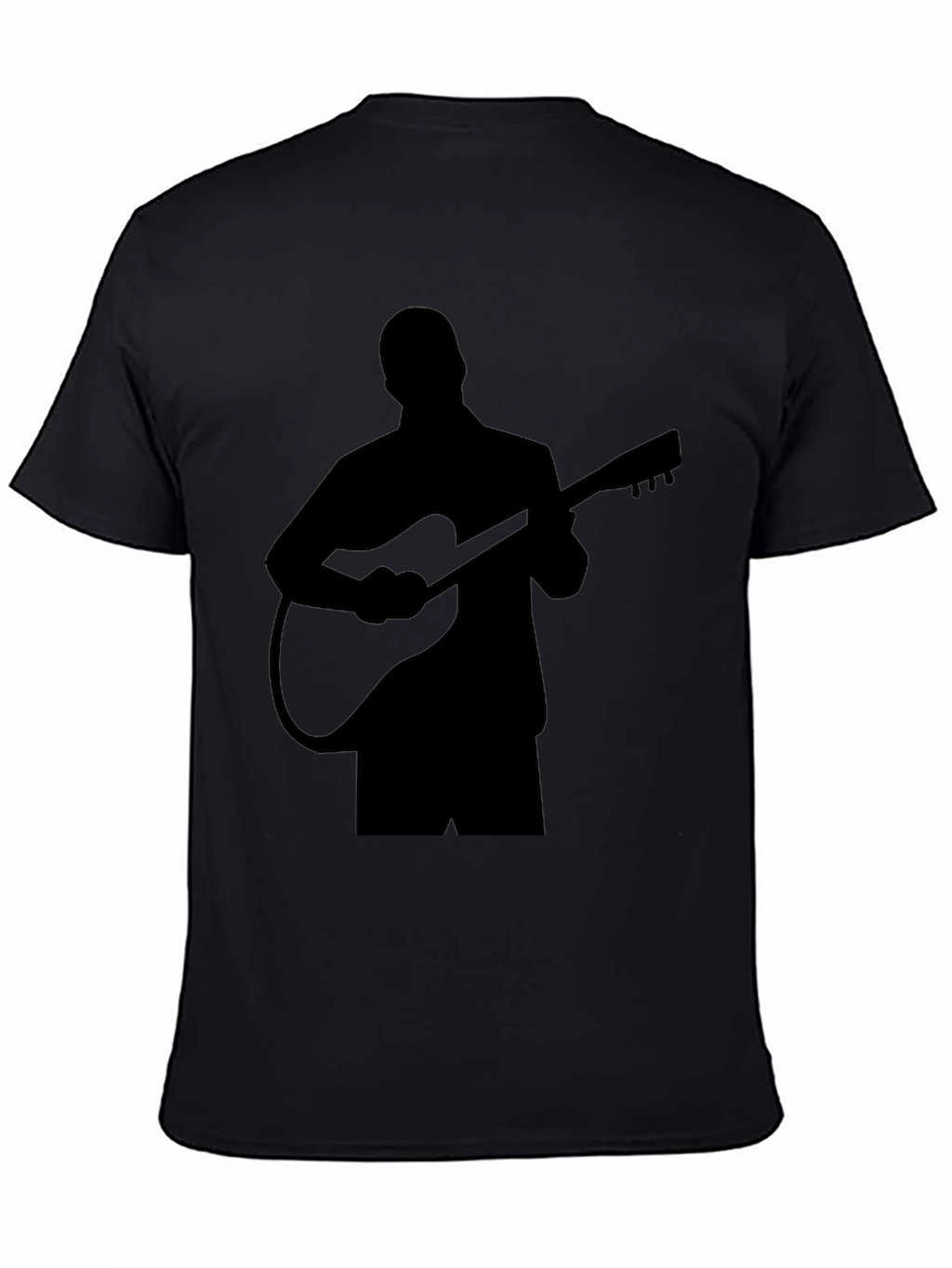 Guitar Player Silhouette Black T-Shirt