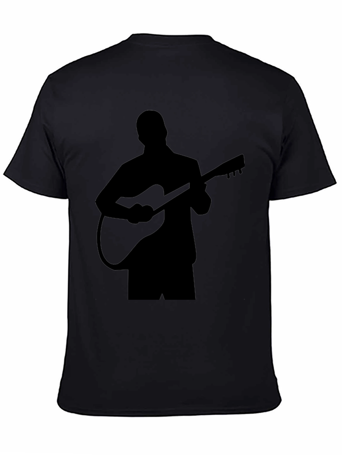 Guitar Player Silhouette Black T-Shirt
