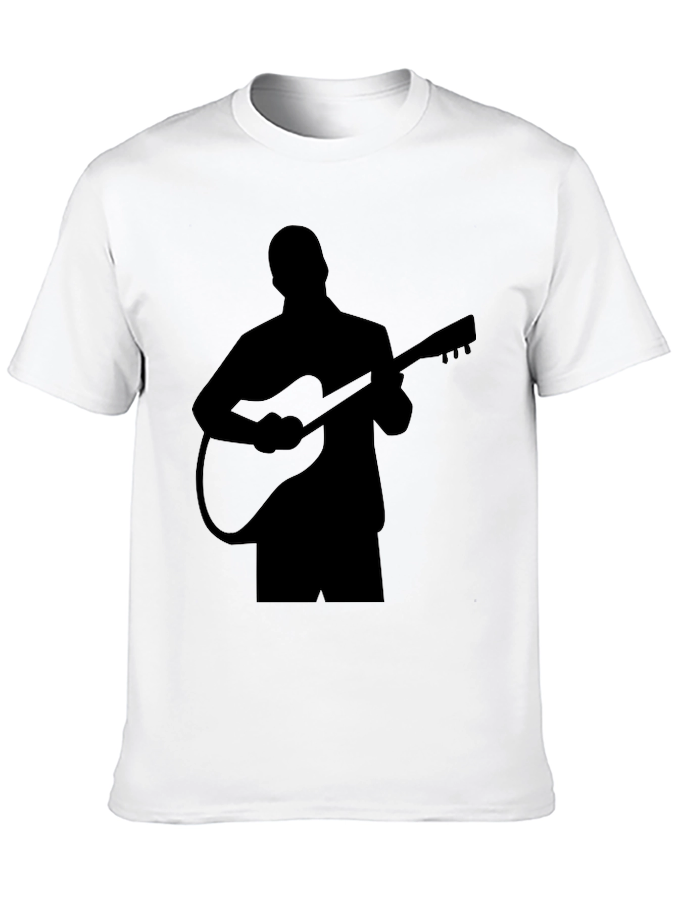 Guitar Player Silhouette Black T-Shirt