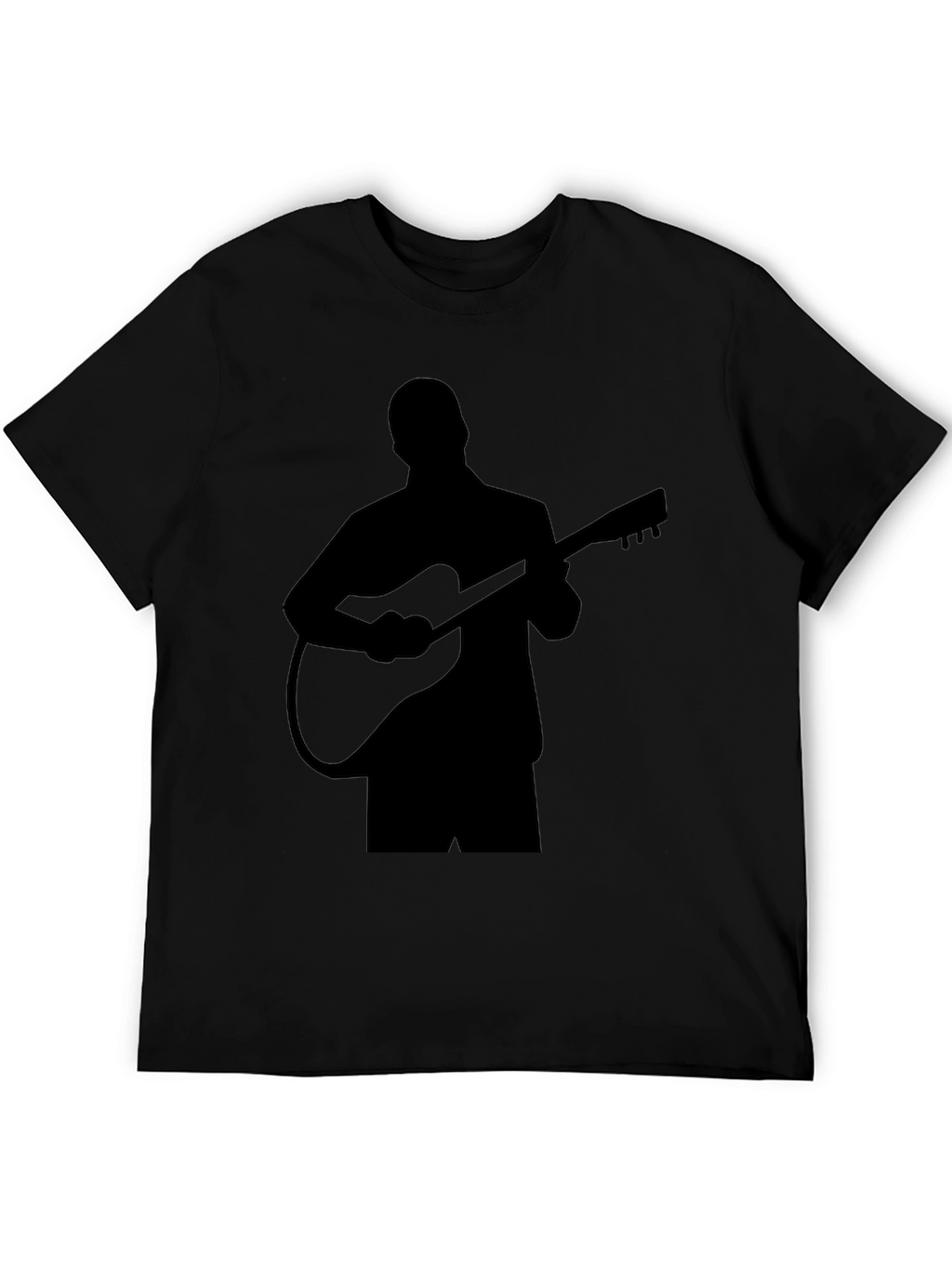 Guitar Player Silhouette Black T-Shirt