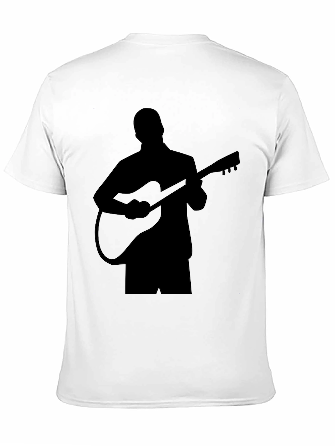 Guitar Player Silhouette Black T-Shirt